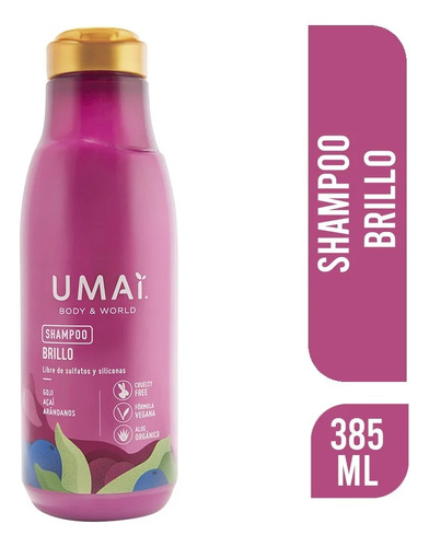 Umai Shampoo Brillo Goji, Acai Y Arandanos 385 Ml