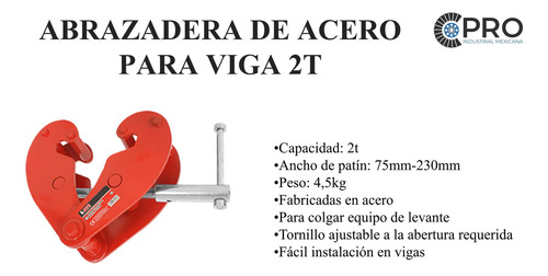 Abrazadera De Acero Para Viga 2t
