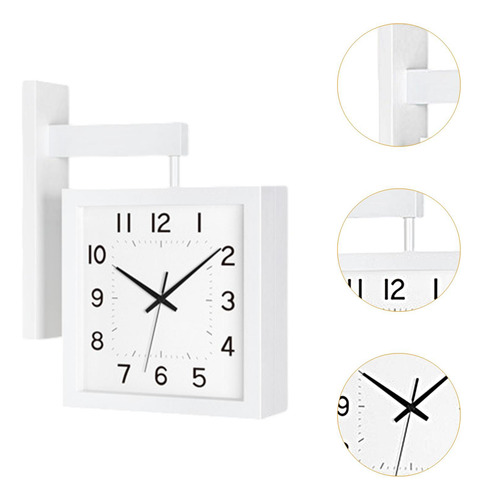 Reloj De La Pared De De Doble Cara Reloj De Reloj De Madera