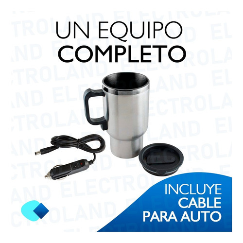 Imagen 6 de 10 de Jarra Taza Calentador Térmico Para Auto Acero Inoxidable 12v