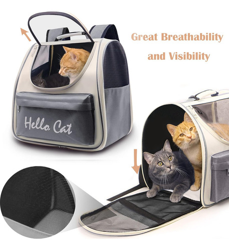Mochila Para Mascotas Portátil Bolsa Viaje Para Gatos Perros Color Azul