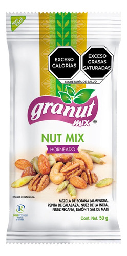 Mix De Nueces Horneadas - Granut Mix - Nut Mix 50g - 12 Pz