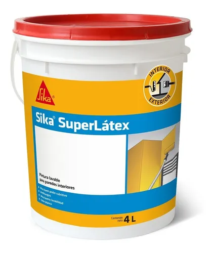Pintura Lavable Antihongo Superlatex Sika Blanco 4l Blanco