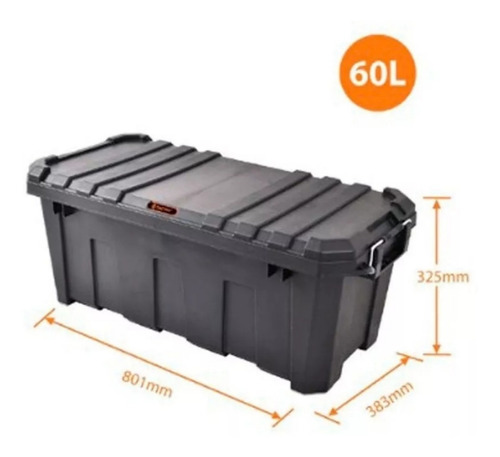 Imagen 3 de 9 de Caja De Herramientas Baúl Tactix 60l 80x38x33cm Muy Fuerte!!