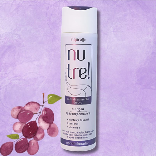 Shampoo Condicionador Nutre Óleo Semente Uva Inspiralle250ml