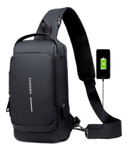 Bolsa De Hombro Deportiva Antirrobo 2n Con Carga Usb