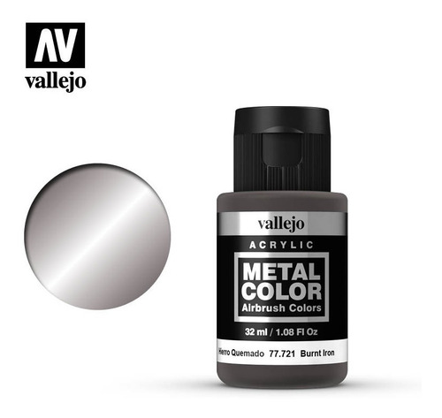 Burnt Iron Metal Color Tinta 77721 32ml Vallejo Acrilica