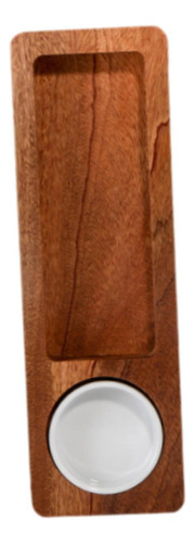 Bandeja Para Servir De Madera De Acacia, Plato Para Salsa