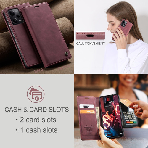./capa De Couro Magnética Para Xiaomi Redmi Note 12 Pro 7g