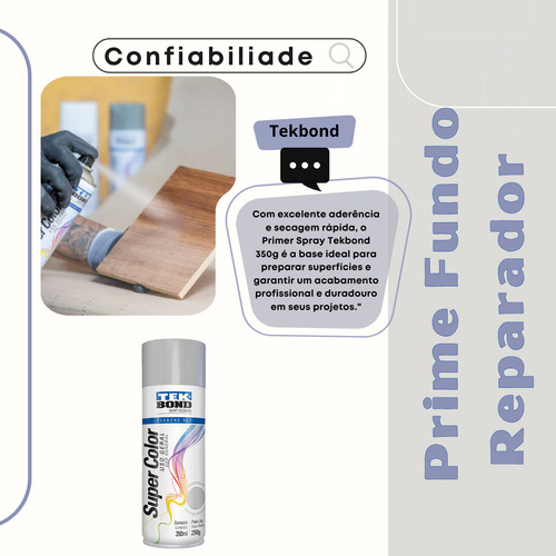 Primer Uso Geral 350ml Tek Bond Kit C/ 3