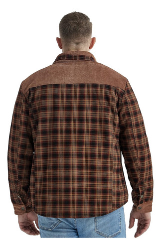 Chaqueta De Franela Para Hombre Acolchada Sherpa