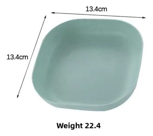 Set 10pz Platos Fibra De Trigo Ecologico Plastico Con Base