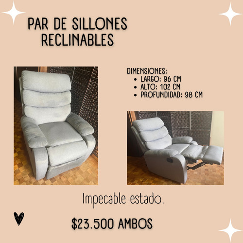 Poltrona Reclinable - Sofa De 1 Cuerpo - Oferta!!!