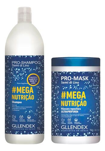Gllendex Mega Nutricion Semi Di Lino Shampoo + Mascara