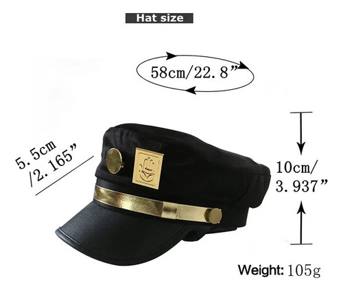 Gorra Unisex Jojo De Kujo Adventure Bizarre Cosplay Jotaro