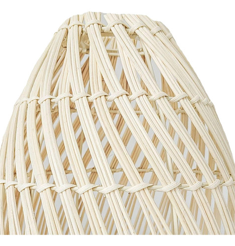 Abajur Abajur De Rattan 1 Peça Pingente De Rattan Tecido