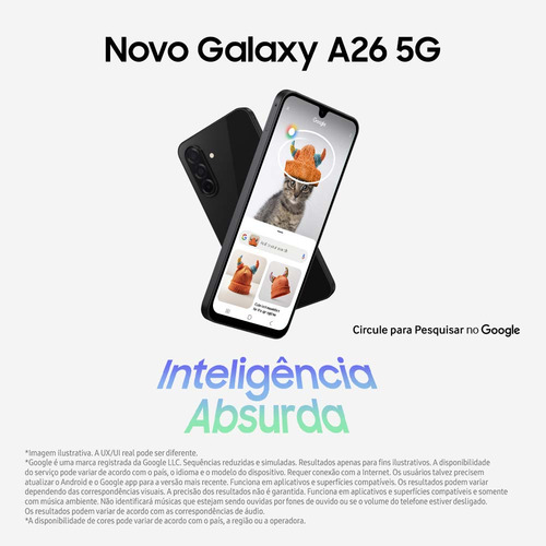 Celular Samsung Galaxy A26 5g 256gb, 8gb Ram, Câmera De 50mp, Ip67, Tela Super Amoled 6.7 , Nfc - Verde
