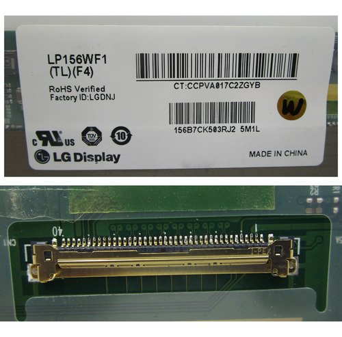 Pantalla 15.6¨ Led 40pin Fhd 1920*1080 Lp156wf1 (tl)(f4) B (Usado)
