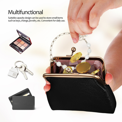 Bolsos De Pulsera Para Mujer, Llavero Retro, Minibolso, Mone