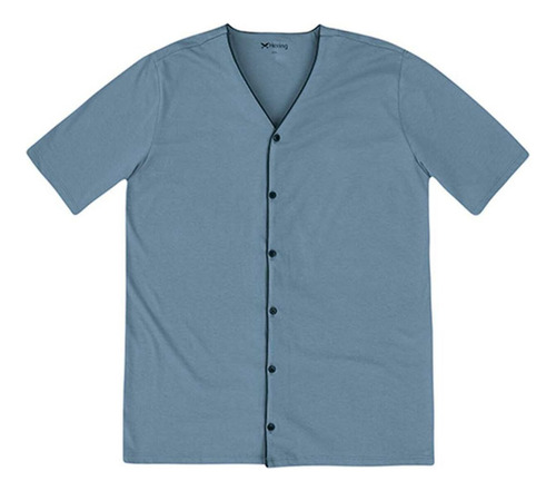 Imagen 2 de 4 de Pijama Masculino Manga Corta Con Apertura Frontal - 760g