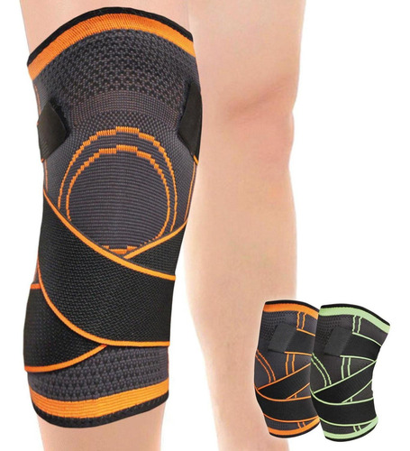 Rodillera Neopreno Para Entrenamiento Crossfit Pesas Color Naranja Talla M