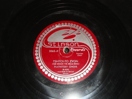 Pasta Piatnitsky Choir Stinson Records 933 C34