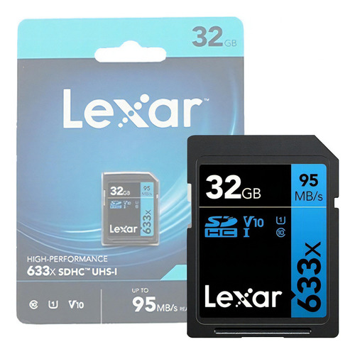 Tarjeta de memoria SDHC Lexar de alto rendimiento 633x 95 MB 32 GB