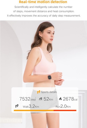 Reloj Inteligente Rosa Smartwatch Sumergible Control Música