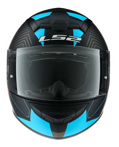 Imagen 4 de 8 de Casco Moto Integral Ls2 352 Zen Negro Azul Mate
