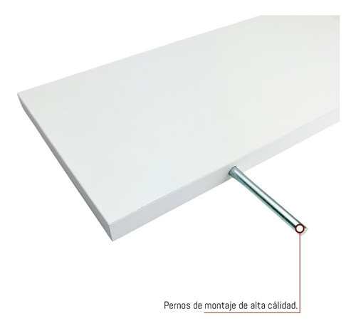 Imagen 5 de 5 de 3 Repisas Flotantes Minimalistas Melamina Vintage 30x15 Color Blanco