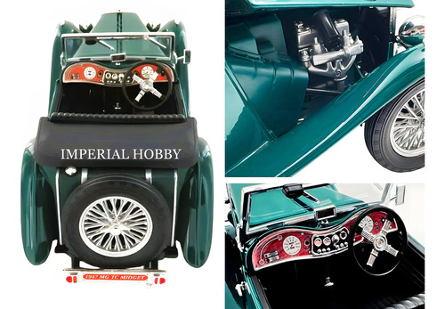 Mg Tc Midget 1947 - B Road Signature 1/18 Verde Ingles