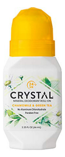 Cristal Mineral Desodorante Roll-on, Manzanilla Y Té Verde, 