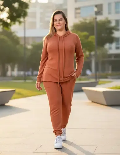 Conjunto Lanzinha De 2 Peças Plus Size Blusa Com Capuz Calça