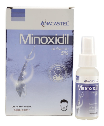 Imagen 1 de 7 de Spray Anacastel Minoxidil 5% Solución Cabello Y Barba 60 Ml