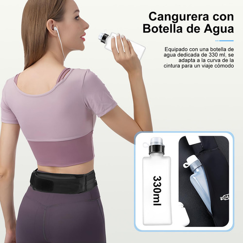 Cinturón For Correr Con Botella De Agua De 330 Ml -