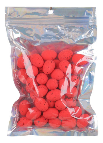 50 Uds. De Huevos De Pascua De Espuma, Adornos De Rojo