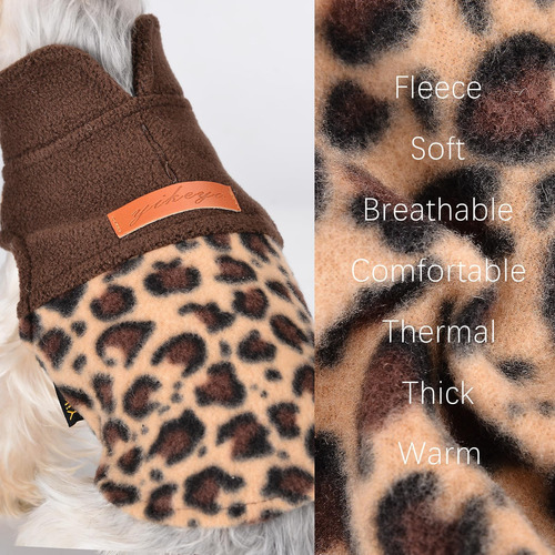 Vestido De Vana De Vellón Sweater Leopard Ropa Para Perros P
