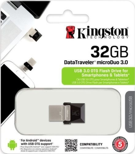 Pendrive Pen Drive Kingston 32gb 3.0 Duo Otg Tablet Celular