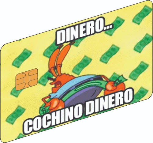 Sticker Tarjeta Cover Dinero Cochino