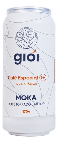 Gioi Café Especial Moka, 100% Arábica, Torrado e Moído, 170g, 84+