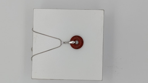 Collar Dije Donis Cristal Gemoterapia Sanación Místico Hkt Jaspe Rojo