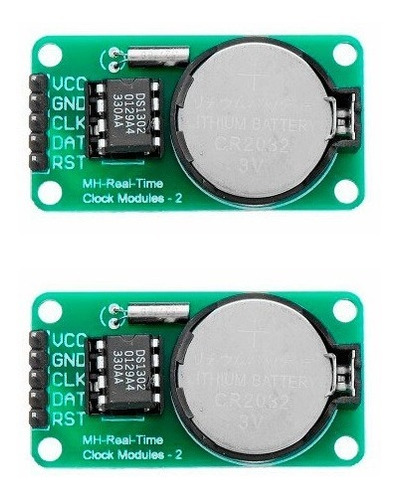 2 Piezas Modulo Reloj De Tiempo Real Rtc Ds1302 Arduino Avr 