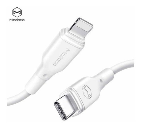 Cable Para iPhone Type C 1.2m Blanco Uso Rudo Carga Rápida