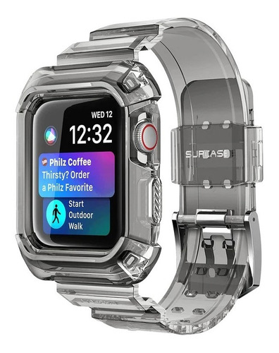 Funda de pulsera Supcase para Apple Watch 4/5/6/SE (44 mm), color transparente, 44 mm de ancho