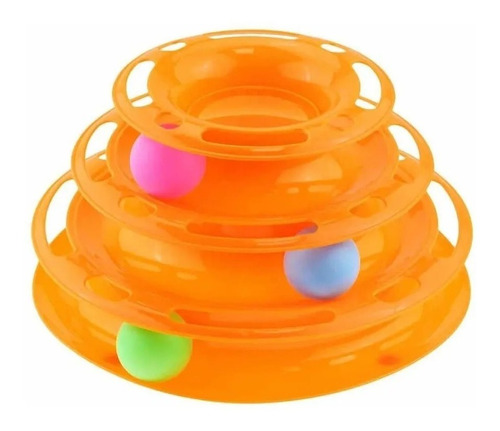 Imagen 3 de 4 de Juguete Para Gatos Mascotas De 3 Niveles Con Pelotas Xl Pro