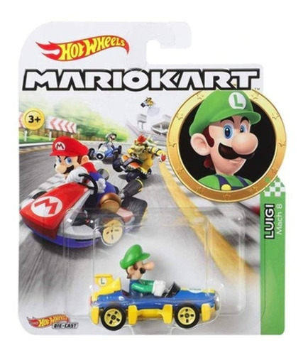 Hot Wheels Mario Kart - Luigi Oficial Nintendo