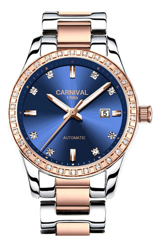 Carnival Diamond Automatic Mecánico Oro Rosa Acero I Para Mu