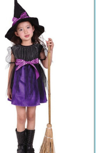 Disfraz De Bruja De Halloween Traje De Cosplay Para Niños