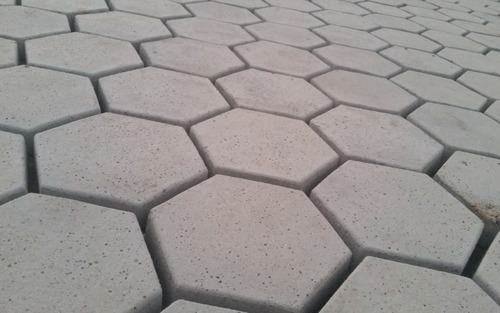 10 Moldes Forma Plástico Hexagonal Cimento Concreto 25x25x08