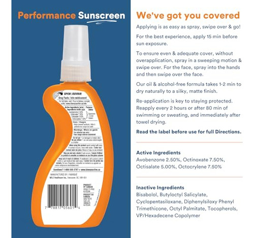 Protector Solar En Aerosol Transparente Sin Fragancia Para N